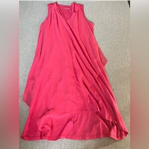 Soft surroundings dress women’s size L pink sleeveless layered